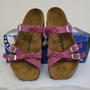 Birkenstock Pink Braided Sandals